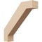 Ekena Millwork 3-inch W x 14-inch D x 14-inch H Burlington Rough Cedar Woodgrain TimberThane Knee Brace, Primed BRCUR03X14X14BURRCPR - alternate 1